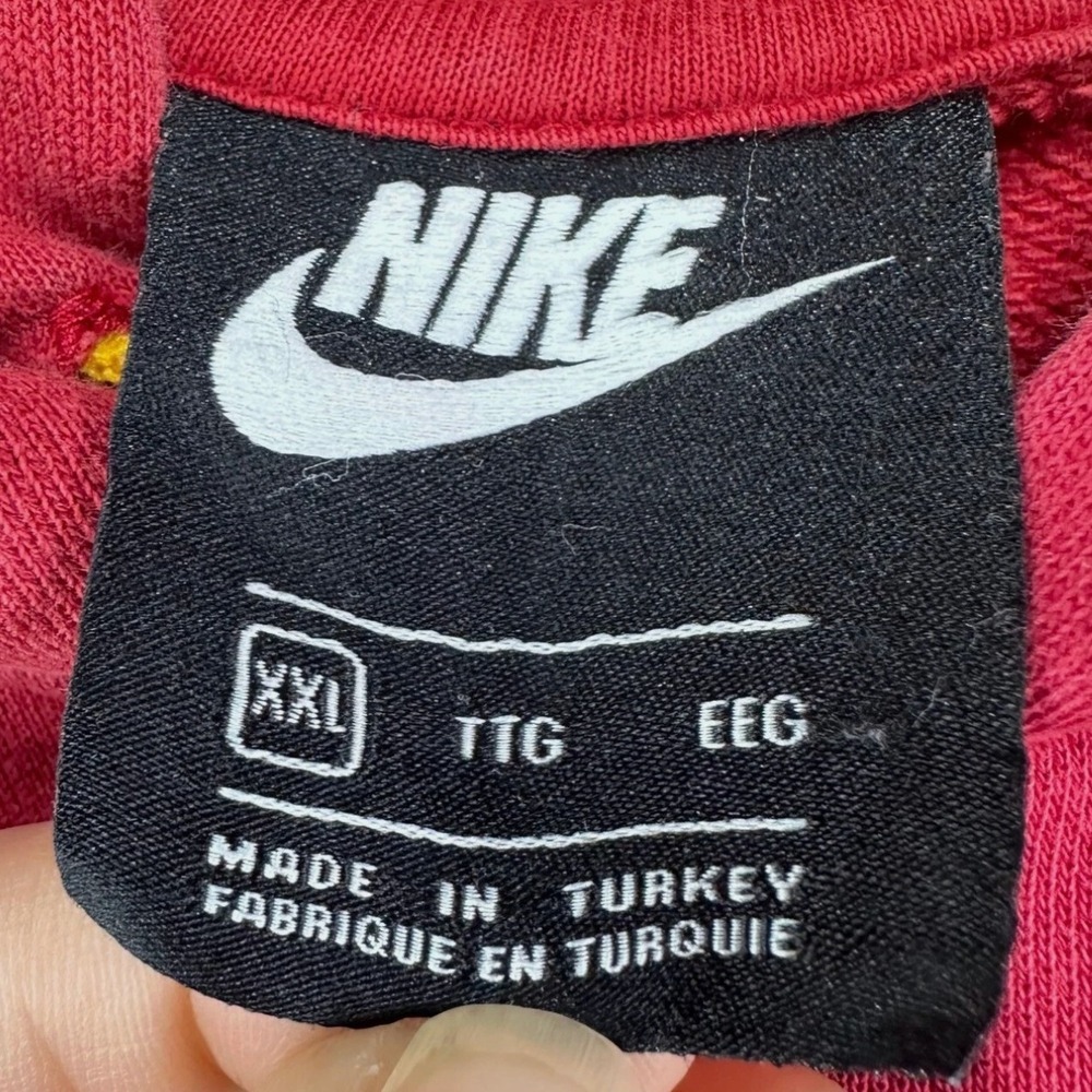 Nike NSW Club Fleece Pullover Hoodie Mens XXL Gym‎ Red Retro Sweatshirt - Picture 8 of 13